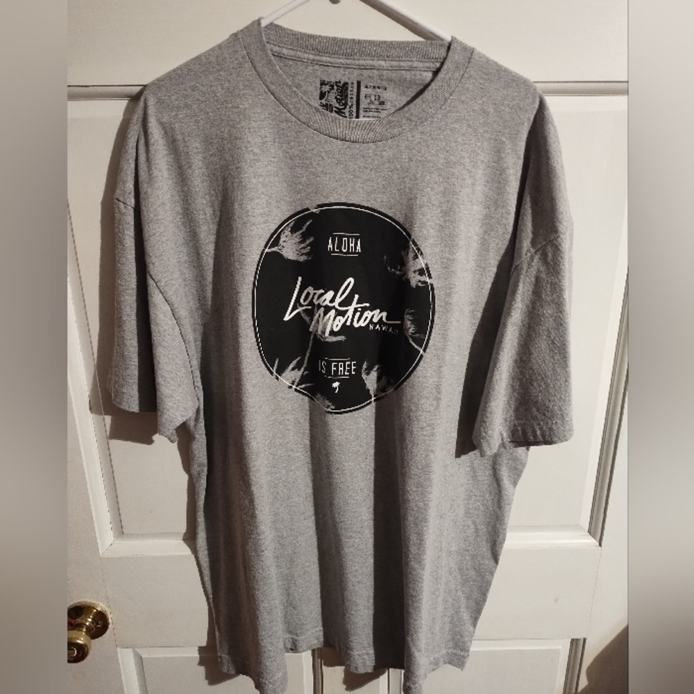 Local Motion Hawaii Heather Gray Short Sleeve Graphic T-Shirt Mens 2X